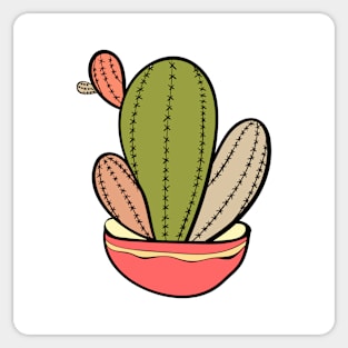 Cactus vector illustration. Hand drawn. Cactus plants nature element Sticker